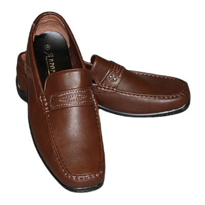 Туфли мужские кожзам коричневые