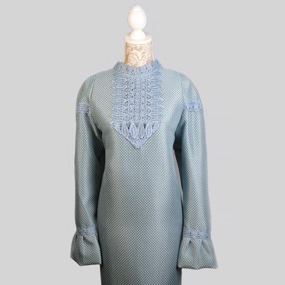 Платье Элит-2 с шарфом голубое