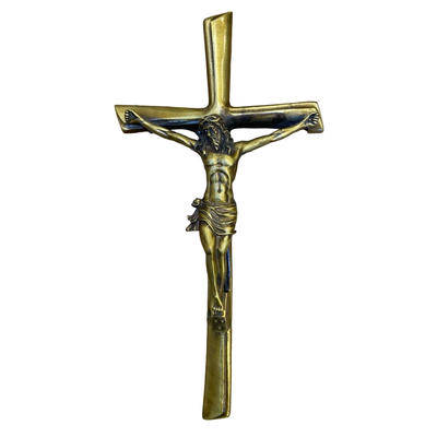 Крест металл золото "Иисус"