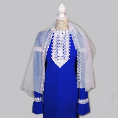 Платье Элит-2 с шарфом синий